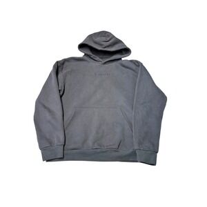 Comfrt Gray Embroidered Logo Pullover Hoodie Sweatshirt Size L